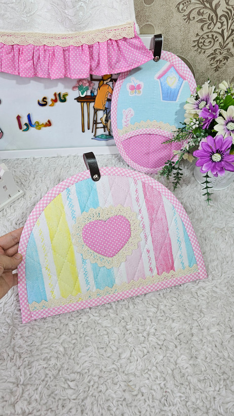 دمکنی قوری پارچهای مدل ساده کاور قوری کد ۲۵ - نمای اصلی