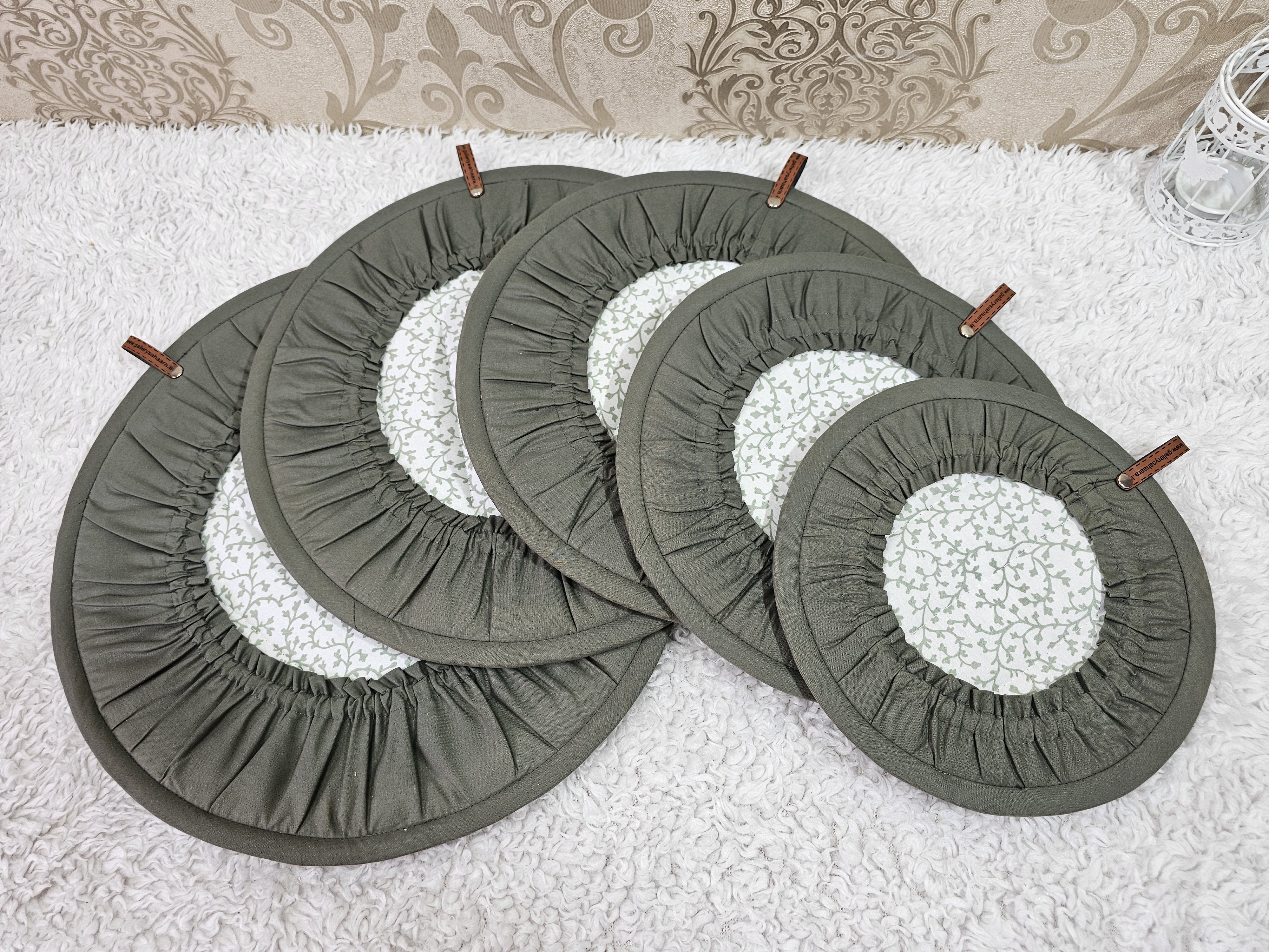 دمکنی فانتزی جهیزیه عروس پارچه کتان